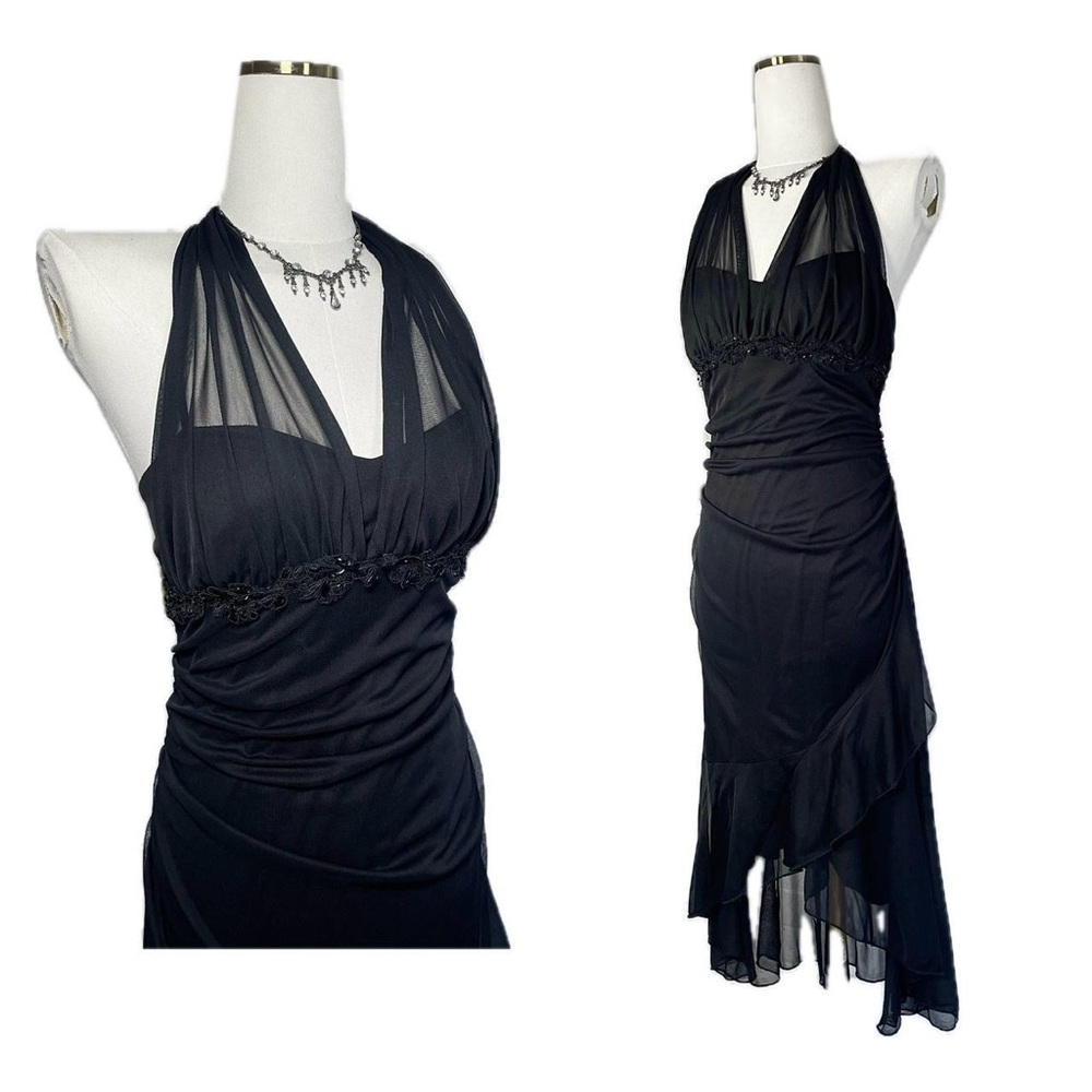 black fancy formal dress
